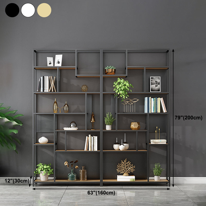 11.81"W Bookcase Industrial Style Open Back Bookcase for Study Room Clearhalo 'Bookcases' 'furn' 'furn_bookcases' 'Furniture' 'furniture_bookcases' 'kitchen' 'kitchen_bookcases' 'Living Room Furniture' 'Office Furniture' 4823179
