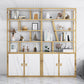 11.81"W Bookcase Glam Style Open Back Bookshelf with Cabinets for Office Home Clearhalo 'Bookcases' 'furn' 'furn_bookcases' 'Furniture' 'furniture_bookcases' 'kitchen' 'kitchen_bookcases' 'Living Room Furniture' 'Office Furniture' 4823183