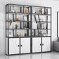 11.81"W Bookcase Glam Style Open Back Bookshelf with Cabinets for Office Home Clearhalo 'Bookcases' 'furn' 'furn_bookcases' 'Furniture' 'furniture_bookcases' 'kitchen' 'kitchen_bookcases' 'Living Room Furniture' 'Office Furniture' 4823194