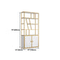 11.81"W Bookcase Glam Style Open Back Bookshelf with Cabinets for Office Home Clearhalo 'Bookcases' 'furn' 'furn_bookcases' 'Furniture' 'furniture_bookcases' 'kitchen' 'kitchen_bookcases' 'Living Room Furniture' 'Office Furniture' 4823200