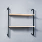 Industrial Wall Mounted Bookshelf Iron Frame Solid Wood Shelf Bookshelf 31.5"L x 9.8"W x 29.9"H Black-Wood Clearhalo 'Bookcases' 'furn' 'furn_bookcases' 'Furniture' 'furniture_bookcases' 'kitchen' 'kitchen_bookcases' 'Living Room Furniture' 'Office Furniture' 4823210