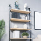 Industrial Wall Mounted Bookshelf Iron Frame Solid Wood Shelf Bookshelf Clearhalo 'Bookcases' 'furn' 'furn_bookcases' 'Furniture' 'furniture_bookcases' 'kitchen' 'kitchen_bookcases' 'Living Room Furniture' 'Office Furniture' 4823224