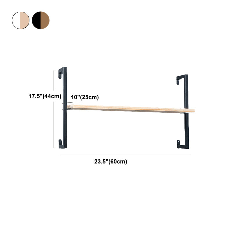 Industrial Wall Mounted Bookshelf Iron Frame Solid Wood Shelf Bookshelf Clearhalo 'Bookcases' 'furn' 'furn_bookcases' 'Furniture' 'furniture_bookcases' 'kitchen' 'kitchen_bookcases' 'Living Room Furniture' 'Office Furniture' 4823238