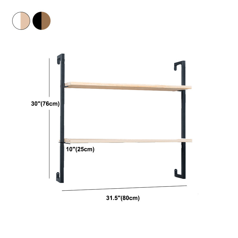 Industrial Wall Mounted Bookshelf Iron Frame Solid Wood Shelf Bookshelf Clearhalo 'Bookcases' 'furn' 'furn_bookcases' 'Furniture' 'furniture_bookcases' 'kitchen' 'kitchen_bookcases' 'Living Room Furniture' 'Office Furniture' 4823242