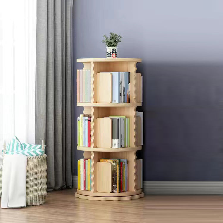 Scandinavian Style Bookshelf Closed Back Solid Wood Bookcase for Home Office Study Room 21.5"L x 21.5"W x 38.6"H Clearhalo 'Bookcases' 'furn' 'furn_bookcases' 'Furniture' 'furniture_bookcases' 'kitchen' 'kitchen_bookcases' 'Living Room Furniture' 'Office Furniture' 4823257