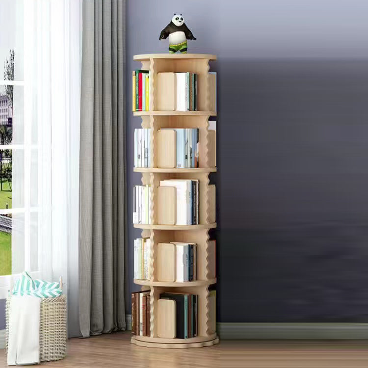 Scandinavian Style Bookshelf Closed Back Solid Wood Bookcase for Home Office Study Room 21.5"L x 21.5"W x 63"H Clearhalo 'Bookcases' 'furn' 'furn_bookcases' 'Furniture' 'furniture_bookcases' 'kitchen' 'kitchen_bookcases' 'Living Room Furniture' 'Office Furniture' 4823259