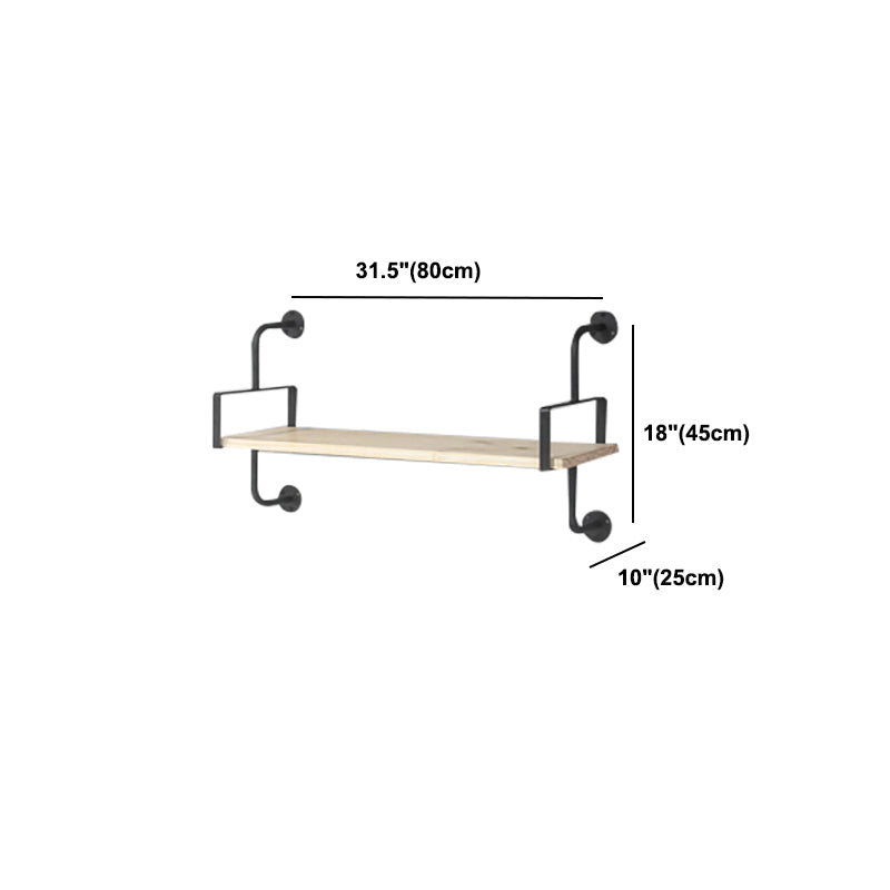 9.84"W Bookshelf Industrial Style Wall Mounted Solid Wood Bookcase for Home Office Clearhalo 'Bookcases' 'furn' 'furn_bookcases' 'Furniture' 'furniture_bookcases' 'kitchen' 'kitchen_bookcases' 'Living Room Furniture' 'Office Furniture' 4823281