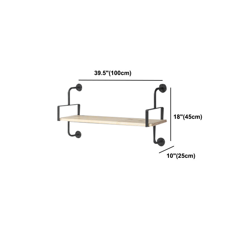 9.84"W Bookshelf Industrial Style Wall Mounted Solid Wood Bookcase for Home Office Clearhalo 'Bookcases' 'furn' 'furn_bookcases' 'Furniture' 'furniture_bookcases' 'kitchen' 'kitchen_bookcases' 'Living Room Furniture' 'Office Furniture' 4823282