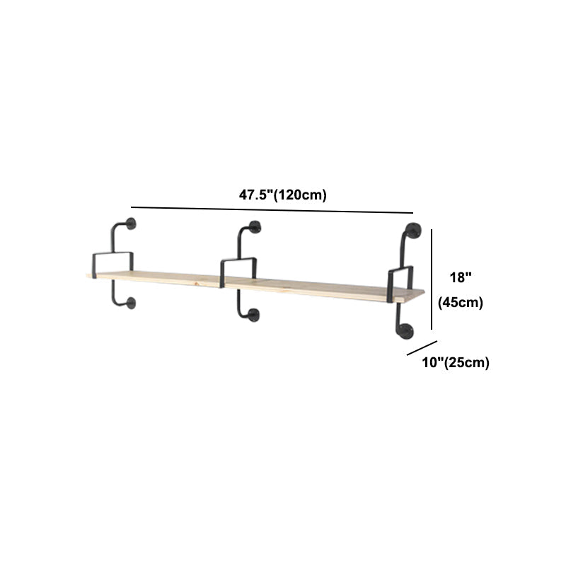 9.84"W Bookshelf Industrial Style Wall Mounted Solid Wood Bookcase for Home Office Clearhalo 'Bookcases' 'furn' 'furn_bookcases' 'Furniture' 'furniture_bookcases' 'kitchen' 'kitchen_bookcases' 'Living Room Furniture' 'Office Furniture' 4823283