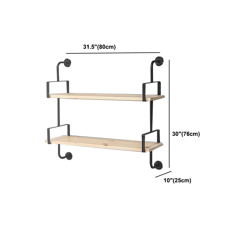 9.84"W Bookshelf Industrial Style Wall Mounted Solid Wood Bookcase for Home Office Clearhalo 'Bookcases' 'furn' 'furn_bookcases' 'Furniture' 'furniture_bookcases' 'kitchen' 'kitchen_bookcases' 'Living Room Furniture' 'Office Furniture' 4823286