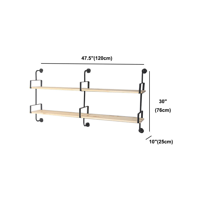 9.84"W Bookshelf Industrial Style Wall Mounted Solid Wood Bookcase for Home Office Clearhalo 'Bookcases' 'furn' 'furn_bookcases' 'Furniture' 'furniture_bookcases' 'kitchen' 'kitchen_bookcases' 'Living Room Furniture' 'Office Furniture' 4823288