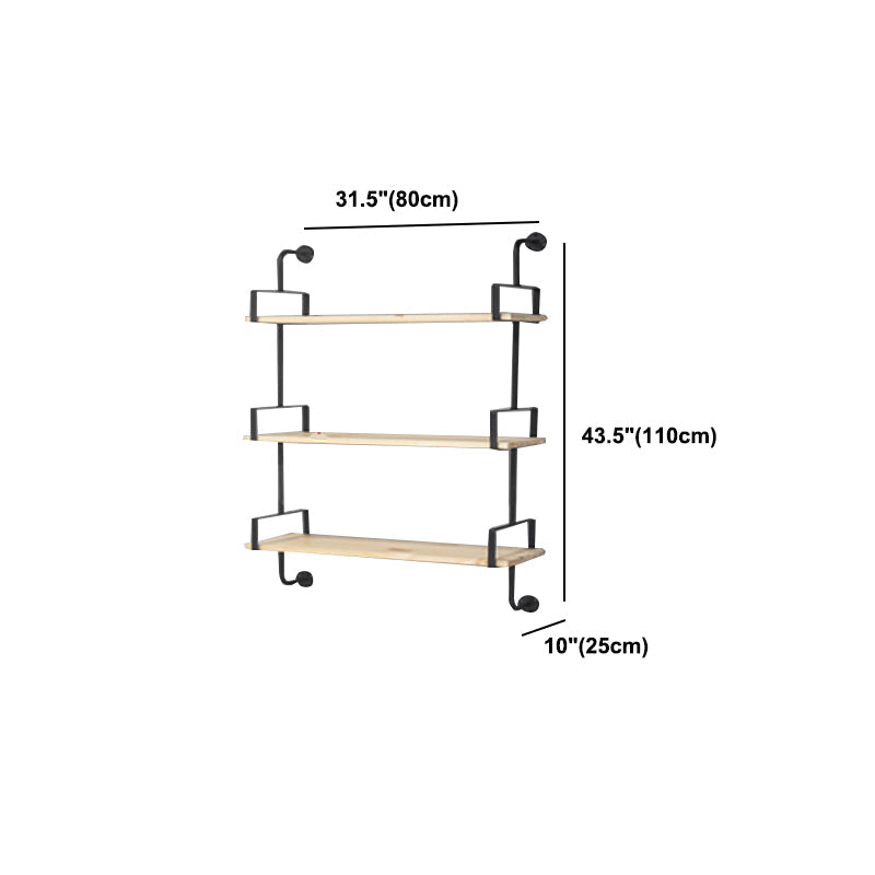 9.84"W Bookshelf Industrial Style Wall Mounted Solid Wood Bookcase for Home Office Clearhalo 'Bookcases' 'furn' 'furn_bookcases' 'Furniture' 'furniture_bookcases' 'kitchen' 'kitchen_bookcases' 'Living Room Furniture' 'Office Furniture' 4823291
