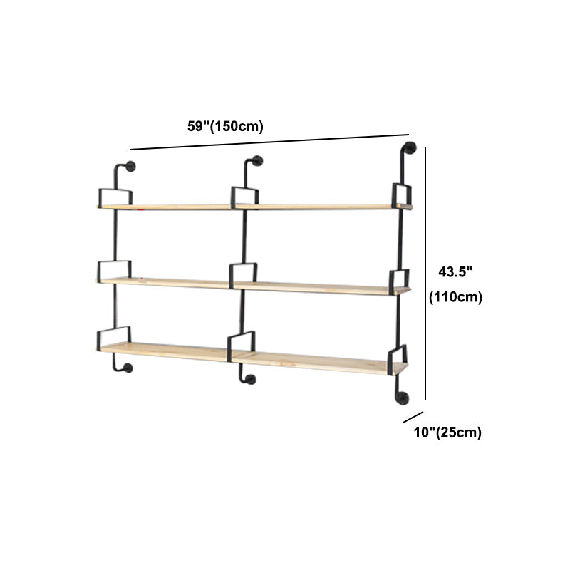 9.84"W Bookshelf Industrial Style Wall Mounted Solid Wood Bookcase for Home Office Clearhalo 'Bookcases' 'furn' 'furn_bookcases' 'Furniture' 'furniture_bookcases' 'kitchen' 'kitchen_bookcases' 'Living Room Furniture' 'Office Furniture' 4823294