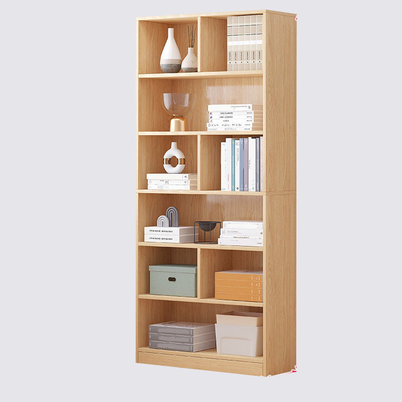 Scandinavian Style Bookshelf Engineered Wood Bookcase for Home Office Study Room Natural 23.6"L x 9.4"W x 70.1"H Clearhalo 'Bookcases' 'Furniture' 'furniture_bookcases' 'kitchen' 'kitchen_bookcases' 'Living Room Furniture' 'Office Furniture' 4823300