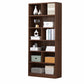 Scandinavian Style Bookshelf Engineered Wood Bookcase for Home Office Study Room Brown 23.6"L x 9.4"W x 70.1"H Clearhalo 'Bookcases' 'Furniture' 'furniture_bookcases' 'kitchen' 'kitchen_bookcases' 'Living Room Furniture' 'Office Furniture' 4823304