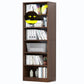 Scandinavian Style Bookshelf Engineered Wood Bookcase for Home Office Study Room Brown 15.7"L x 9.4"W x 70.9"H Clearhalo 'Bookcases' 'Furniture' 'furniture_bookcases' 'kitchen' 'kitchen_bookcases' 'Living Room Furniture' 'Office Furniture' 4823307