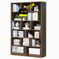 Scandinavian Style Bookshelf Engineered Wood Bookcase for Home Office Study Room Brown 39.4"L x 9.4"W x 70.9"H Clearhalo 'Bookcases' 'Furniture' 'furniture_bookcases' 'kitchen' 'kitchen_bookcases' 'Living Room Furniture' 'Office Furniture' 4823310