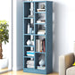 Scandinavian Style Bookshelf Engineered Wood Bookcase for Home Office Study Room Blue 19.7"L x 7.9"W x 59.1"H Clearhalo 'Bookcases' 'Furniture' 'furniture_bookcases' 'kitchen' 'kitchen_bookcases' 'Living Room Furniture' 'Office Furniture' 4823311