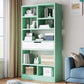 Scandinavian Style Bookshelf Engineered Wood Bookcase for Home Office Study Room Green 19.7"L x 7.9"W x 60.2"H Clearhalo 'Bookcases' 'Furniture' 'furniture_bookcases' 'kitchen' 'kitchen_bookcases' 'Living Room Furniture' 'Office Furniture' 4823315