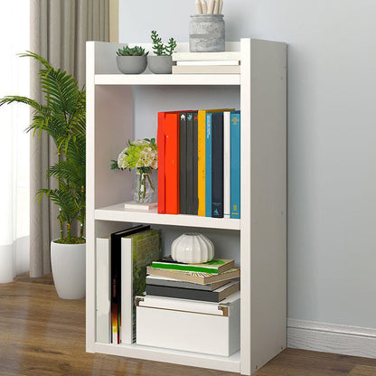 Scandinavian Style Bookshelf Engineered Wood Bookcase for Home Office Study Room White 12.2"L x 5.9"W x 22"H Clearhalo 'Bookcases' 'Furniture' 'furniture_bookcases' 'kitchen' 'kitchen_bookcases' 'Living Room Furniture' 'Office Furniture' 4823317