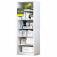 Scandinavian Style Bookshelf Engineered Wood Bookcase for Home Office Study Room White 15.7"L x 9.4"W x 70.9"H Clearhalo 'Bookcases' 'Furniture' 'furniture_bookcases' 'kitchen' 'kitchen_bookcases' 'Living Room Furniture' 'Office Furniture' 4823321