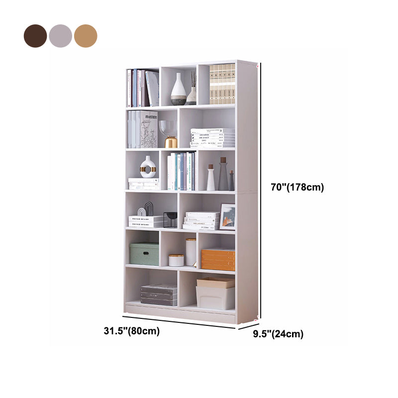 Scandinavian Style Bookshelf Engineered Wood Bookcase for Home Office Study Room Clearhalo 'Bookcases' 'Furniture' 'furniture_bookcases' 'kitchen' 'kitchen_bookcases' 'Living Room Furniture' 'Office Furniture' 4823330