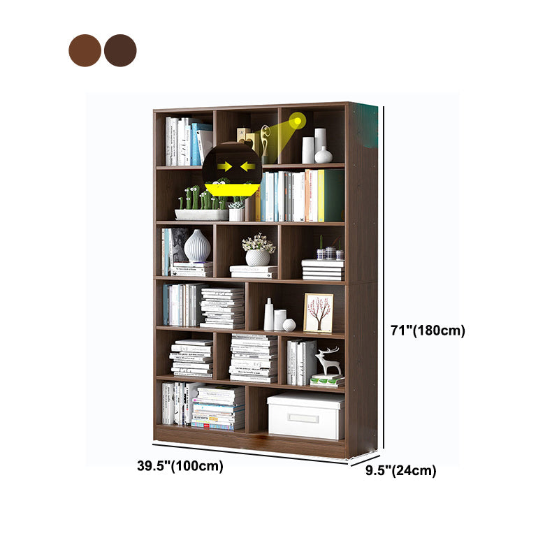 Scandinavian Style Bookshelf Engineered Wood Bookcase for Home Office Study Room Clearhalo 'Bookcases' 'Furniture' 'furniture_bookcases' 'kitchen' 'kitchen_bookcases' 'Living Room Furniture' 'Office Furniture' 4823332