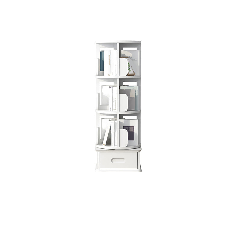 Scandinavian Style Bookshelf Open Back Bookcase for Home and Office Study Room 16.9"L x 16.9"W x 45.1"H White Clearhalo 'Bookcases' 'furn' 'furn_bookcases' 'Furniture' 'furniture_bookcases' 'kitchen' 'kitchen_bookcases' 'Living Room Furniture' 'Office Furniture' 4823334