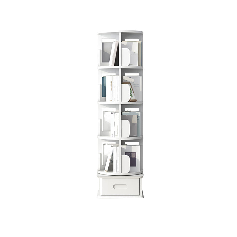 Scandinavian Style Bookshelf Open Back Bookcase for Home and Office Study Room 16.9"L x 16.9"W x 57.5"H White Clearhalo 'Bookcases' 'furn' 'furn_bookcases' 'Furniture' 'furniture_bookcases' 'kitchen' 'kitchen_bookcases' 'Living Room Furniture' 'Office Furniture' 4823336