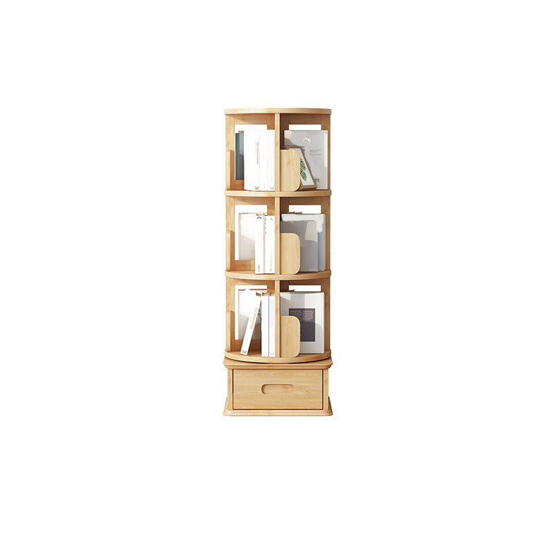 Scandinavian Style Bookshelf Open Back Bookcase for Home and Office Study Room 16.9"L x 16.9"W x 45.1"H Natural Clearhalo 'Bookcases' 'furn' 'furn_bookcases' 'Furniture' 'furniture_bookcases' 'kitchen' 'kitchen_bookcases' 'Living Room Furniture' 'Office Furniture' 4823345