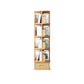 Scandinavian Style Bookshelf Open Back Bookcase for Home and Office Study Room 16.9"L x 16.9"W x 57.5"H Natural Clearhalo 'Bookcases' 'furn' 'furn_bookcases' 'Furniture' 'furniture_bookcases' 'kitchen' 'kitchen_bookcases' 'Living Room Furniture' 'Office Furniture' 4823348
