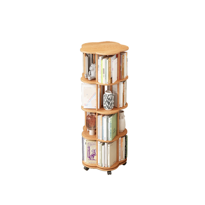 Scandinavian Style Bookshelf Open Back Bookcase for Home and Office Study Room 18.9"L x 18.9"W x 50.2"H Natural Clearhalo 'Bookcases' 'furn' 'furn_bookcases' 'Furniture' 'furniture_bookcases' 'kitchen' 'kitchen_bookcases' 'Living Room Furniture' 'Office Furniture' 4823351