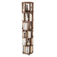 Scandinavian Style Bookshelf Open Back Bookcase for Home and Office Study Room 15.7"L x 15.7"W x 73.4"H Brown Clearhalo 'Bookcases' 'furn' 'furn_bookcases' 'Furniture' 'furniture_bookcases' 'kitchen' 'kitchen_bookcases' 'Living Room Furniture' 'Office Furniture' 4823359