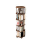 Scandinavian Style Bookshelf Open Back Bookcase for Home and Office Study Room 18.9"L x 18.9"W x 61.8"H Brown Clearhalo 'Bookcases' 'furn' 'furn_bookcases' 'Furniture' 'furniture_bookcases' 'kitchen' 'kitchen_bookcases' 'Living Room Furniture' 'Office Furniture' 4823364