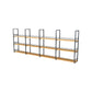 11.81"W Bookshelf Industrial Style Wall Mounted Bookcase for Home Office 118.1"L x 11.8"W x 43.3"H Clearhalo 'Bookcases' 'furn' 'furn_bookcases' 'Furniture' 'furniture_bookcases' 'kitchen' 'kitchen_bookcases' 'Living Room Furniture' 'Office Furniture' 4823385