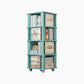 Scandinavian Manufactured Wood Corner Bookshelf Vertical Bookshelf with Caster Wheels Clearhalo 'Bookcases' 'furn' 'furn_bookcases' 'Furniture' 'furniture_bookcases' 'kitchen' 'kitchen_bookcases' 'Living Room Furniture' 'Office Furniture' 4823421