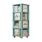 Scandinavian Manufactured Wood Corner Bookshelf Vertical Bookshelf with Caster Wheels 18.9"L x 18.9"W x 52"H Green Clearhalo 'Bookcases' 'furn' 'furn_bookcases' 'Furniture' 'furniture_bookcases' 'kitchen' 'kitchen_bookcases' 'Living Room Furniture' 'Office Furniture' 4823431
