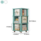 Scandinavian Manufactured Wood Corner Bookshelf Vertical Bookshelf with Caster Wheels Clearhalo 'Bookcases' 'furn' 'furn_bookcases' 'Furniture' 'furniture_bookcases' 'kitchen' 'kitchen_bookcases' 'Living Room Furniture' 'Office Furniture' 4823432