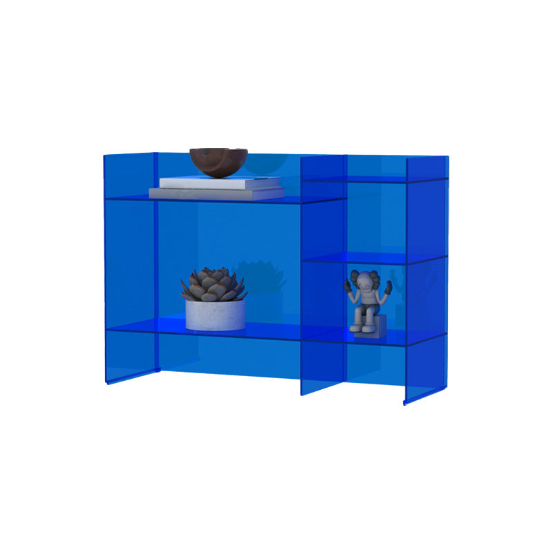 Closed Back Bookcase Scandinavian Style Bookshelf for Home Office 29.5"L x 10.2"W x 21.1"H Blue Clearhalo 'Bookcases' 'furn' 'furn_bookcases' 'Furniture' 'furniture_bookcases' 'kitchen' 'kitchen_bookcases' 'Living Room Furniture' 'Office Furniture' 4823441