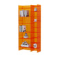 Closed Back Bookcase Scandinavian Style Bookshelf for Home Office 29.5"L x 10.2"W x 62.8"H Orange Clearhalo 'Bookcases' 'furn' 'furn_bookcases' 'Furniture' 'furniture_bookcases' 'kitchen' 'kitchen_bookcases' 'Living Room Furniture' 'Office Furniture' 4823448