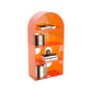 Acrylic Bookshelf Scandinavian Style Orange Open Back Bookcase for Home Office Study Room 23.6"L x 11"W x 47.2"H Clearhalo 'Bookcases' 'furn' 'furn_bookcases' 'Furniture' 'furniture_bookcases' 'kitchen' 'kitchen_bookcases' 'Living Room Furniture' 'Office Furniture' 4823465