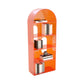 Acrylic Bookshelf Scandinavian Style Orange Open Back Bookcase for Home Office Study Room 23.6"L x 11"W x 59.1"H Clearhalo 'Bookcases' 'furn' 'furn_bookcases' 'Furniture' 'furniture_bookcases' 'kitchen' 'kitchen_bookcases' 'Living Room Furniture' 'Office Furniture' 4823467