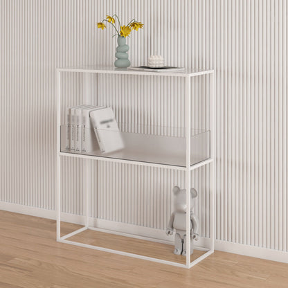 Scandinavian Style Shelf Bookcase Acrylic Bookcase for Office and Home 28.7"L x 10.6"W x 34.3"H Clear Clearhalo 'Bookcases' 'furn' 'furn_bookcases' 'Furniture' 'furniture_bookcases' 'kitchen' 'kitchen_bookcases' 'Living Room Furniture' 'Office Furniture' 4823488