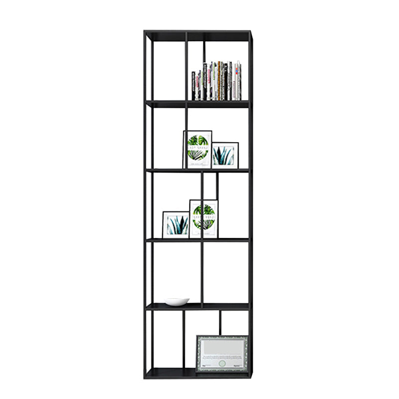 Scandinavian Style Bookshelf Vertical Bookcase for Home Office and Study Room 23.6"L x 11.8"W x 76.8"H Black Clearhalo 'Bookcases' 'furn' 'furn_bookcases' 'Furniture' 'furniture_bookcases' 'kitchen' 'kitchen_bookcases' 'Living Room Furniture' 'Office Furniture' 4823496