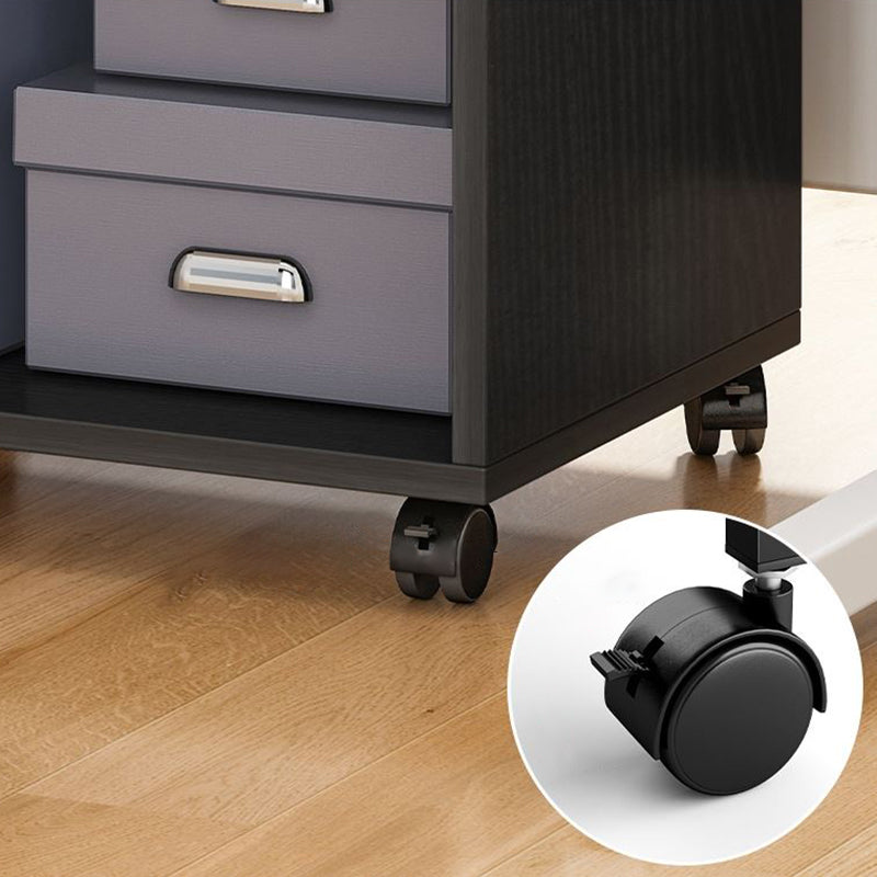 Modern Style Bookshelf Home Wooden Shelf Bookcase with Caster Wheels Clearhalo 'Bookcases' 'furn' 'furn_bookcases' 'Furniture' 'furniture_bookcases' 'kitchen' 'kitchen_bookcases' 'Living Room Furniture' 'Office Furniture' 4823519