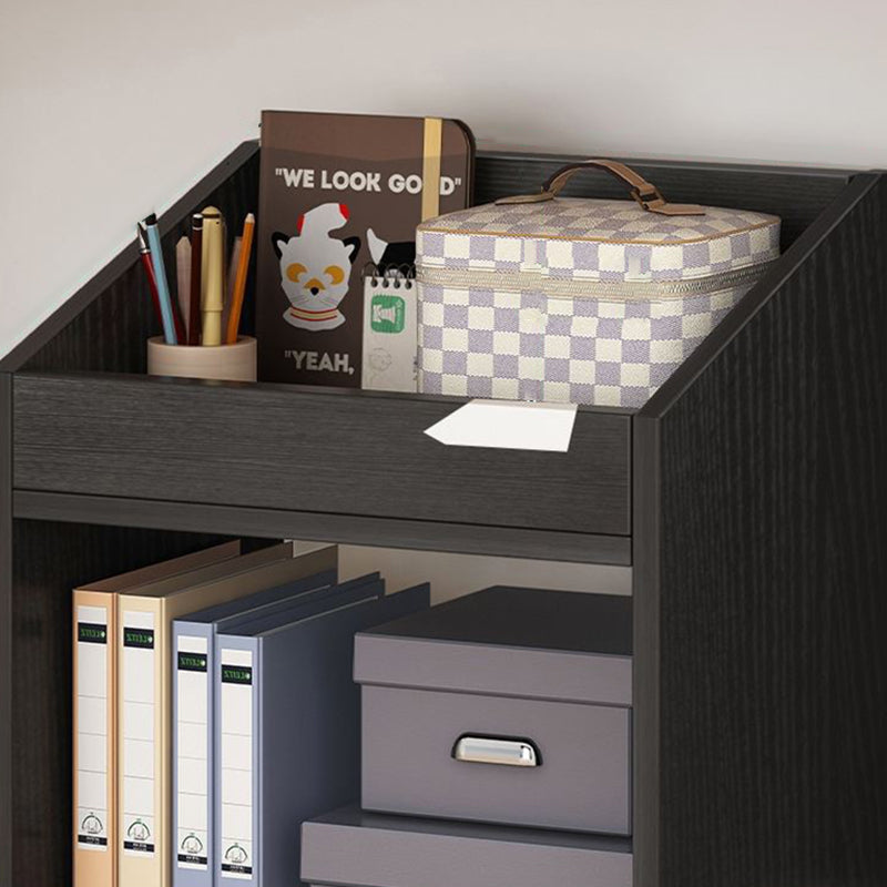 Modern Style Bookshelf Home Wooden Shelf Bookcase with Caster Wheels Clearhalo 'Bookcases' 'furn' 'furn_bookcases' 'Furniture' 'furniture_bookcases' 'kitchen' 'kitchen_bookcases' 'Living Room Furniture' 'Office Furniture' 4823520