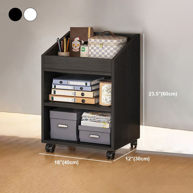 Modern Style Bookshelf Home Wooden Shelf Bookcase with Caster Wheels Clearhalo 'Bookcases' 'furn' 'furn_bookcases' 'Furniture' 'furniture_bookcases' 'kitchen' 'kitchen_bookcases' 'Living Room Furniture' 'Office Furniture' 4823523