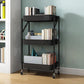 Modern Style 3-shelf Bookshelf 17.83"L Vertical Shelf Bookcase with Caster Wheels Clearhalo 'Bookcases' 'furn' 'furn_bookcases' 'Furniture' 'furniture_bookcases' 'kitchen' 'kitchen_bookcases' 'Living Room Furniture' 'Office Furniture' 4823526