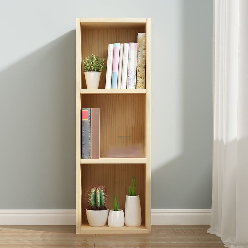 Scandinavian Pine Standard Bookshelf Vertical Closed Back Bookshelf for Living Room Clearhalo 'Bookcases' 'furn' 'furn_bookcases' 'Furniture' 'furniture_bookcases' 'kitchen' 'kitchen_bookcases' 'Living Room Furniture' 'Office Furniture' 4826389