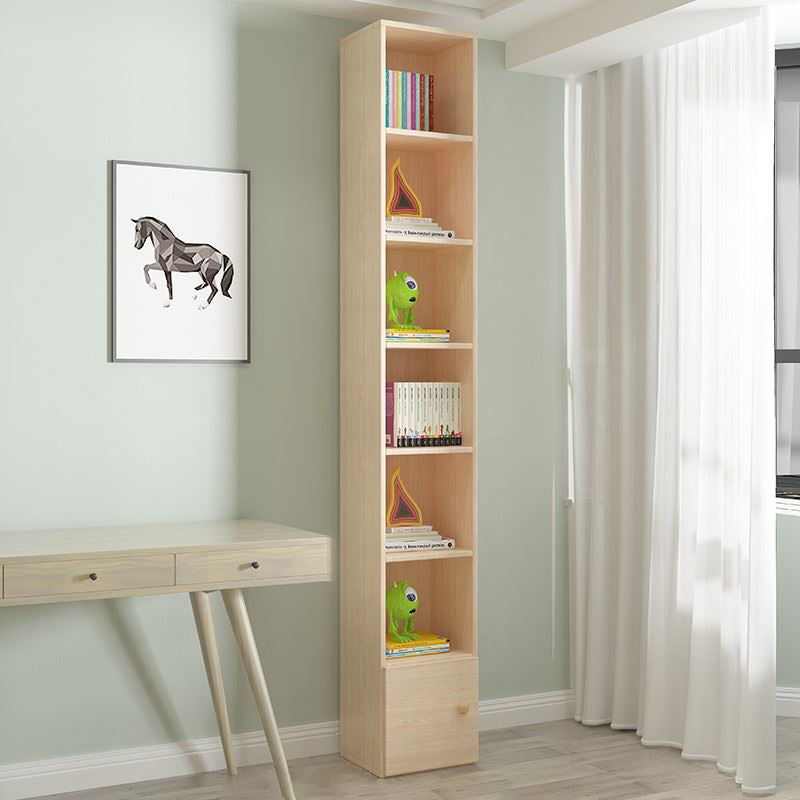 Scandinavian Pine Standard Bookshelf Vertical Closed Back Bookshelf for Living Room Clearhalo 'Bookcases' 'furn' 'furn_bookcases' 'Furniture' 'furniture_bookcases' 'kitchen' 'kitchen_bookcases' 'Living Room Furniture' 'Office Furniture' 4826410